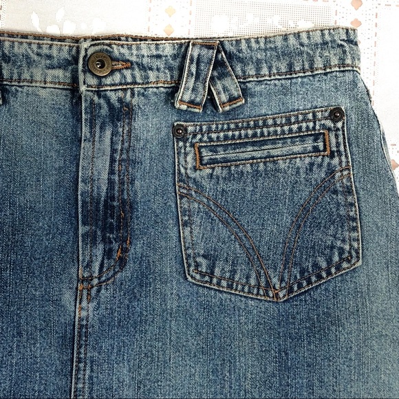 D&G DOLCE & GABBANA jean mini skirt 30 denim b1205 - Picture 2 of 8